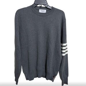Thom Browne Gray Crewneck Sweater